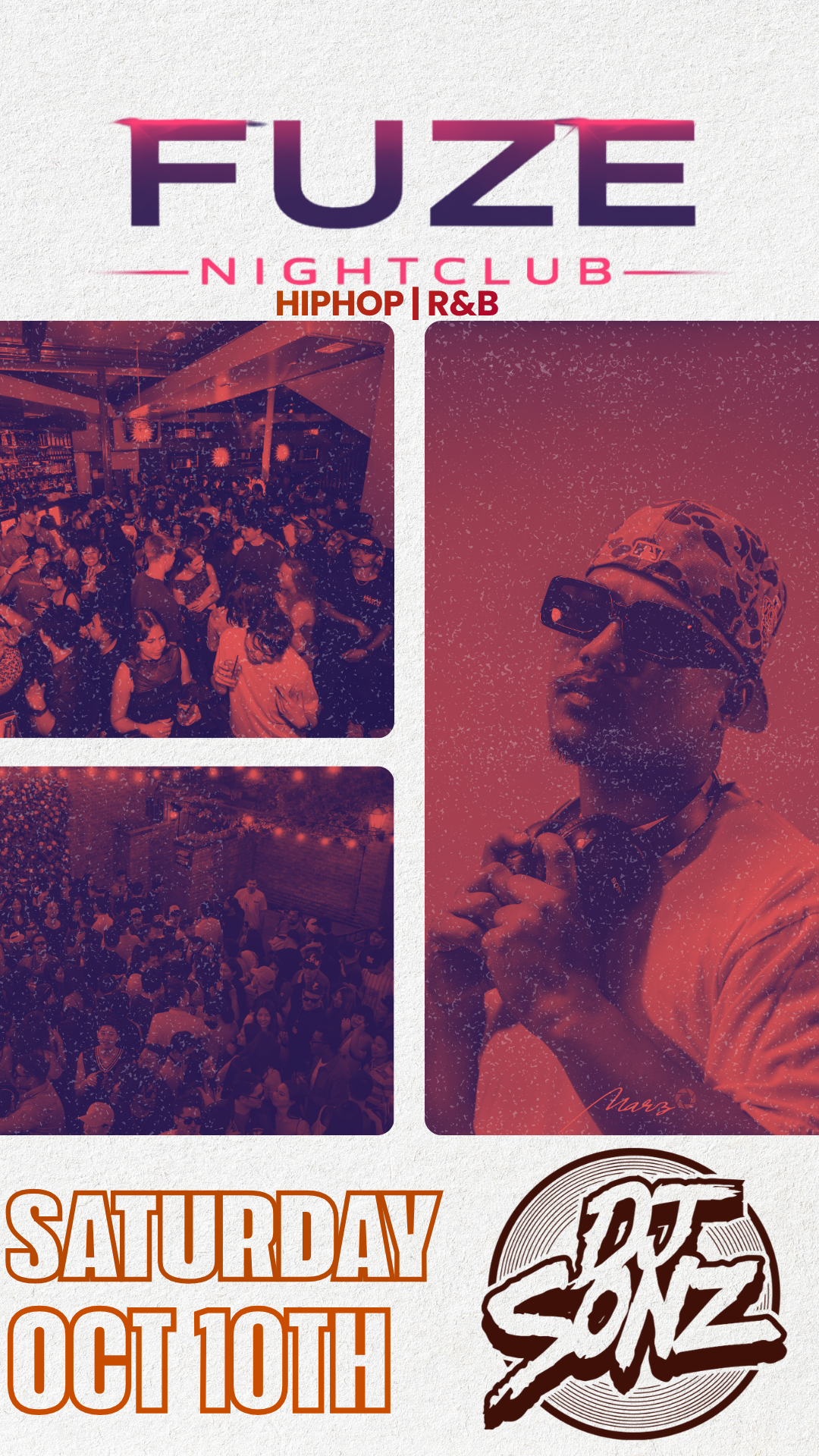 SATURDAY OCTOBER 10TH DJ SONZ