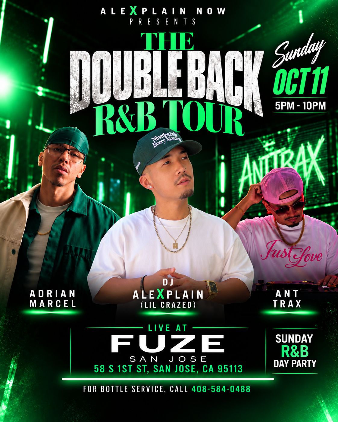 THE DOUBLE BACK R&B TOUR ADRIAN MARCEL-ALEX PLAIN-ANT TRAX